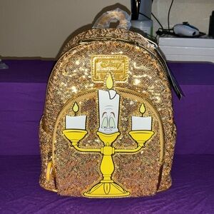 Disney Loungefly Lumiere Sequins Backpack